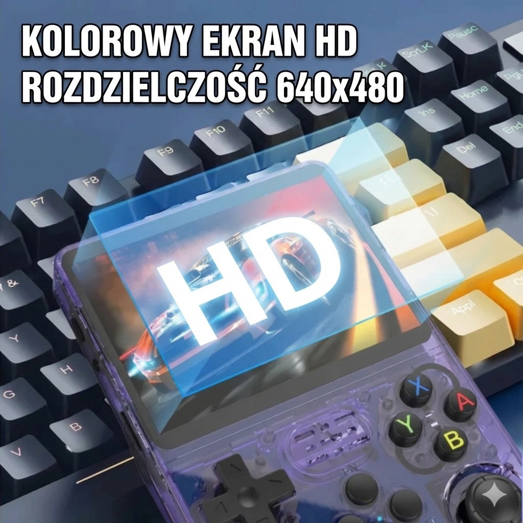 Konsola Przenośna R36S Retro ArkOS | Ekran 3.5" IPS | 64GB+ | Emulator 20+ Systemów