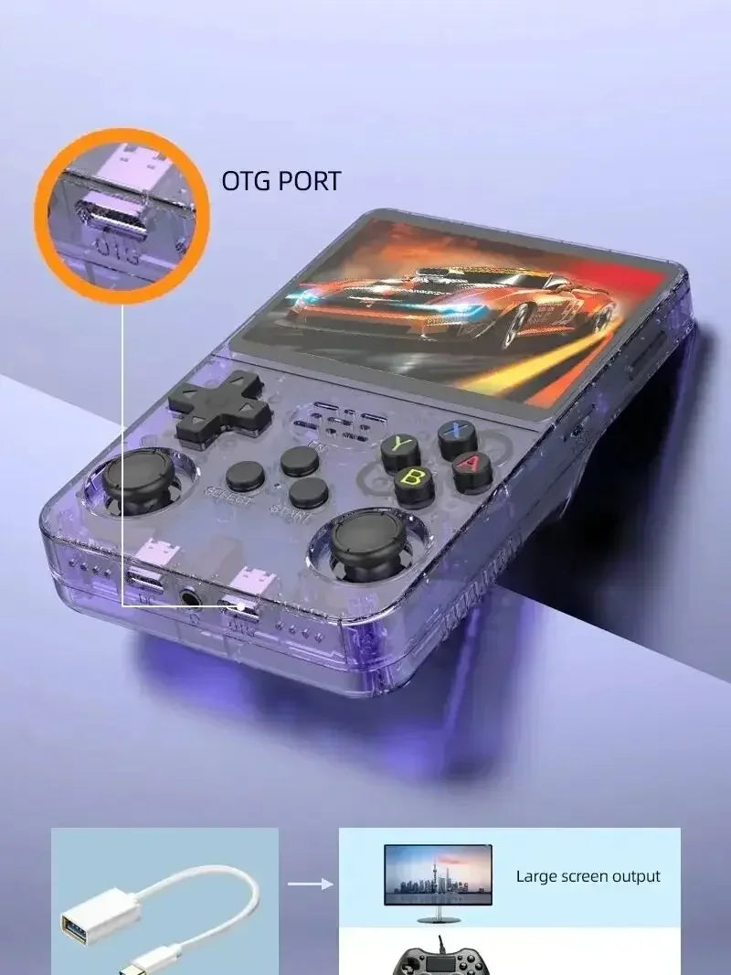 Konsola Przenośna R36S Retro ArkOS | Ekran 3.5" IPS | 64GB+ | Emulator 20+ Systemów
